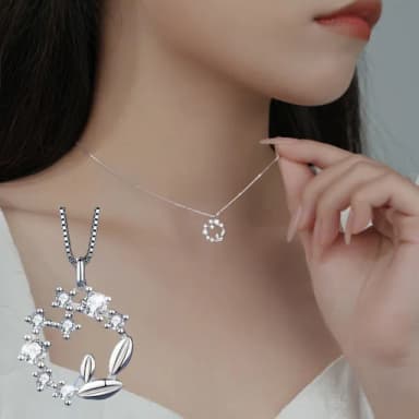 【LEESA】花環項鍊\純銀項鍊\閨蜜項鍊\鎖骨鏈\造型項鍊\高級飾品\短項鍊\女朋友生日禮物\送禮\純銀飾品