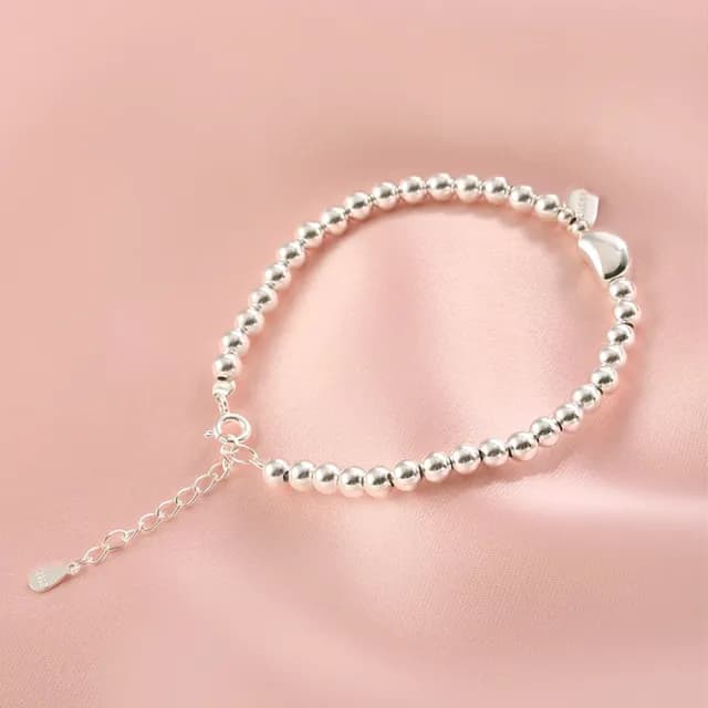 【LEESA】雙11 銀珠手鍊\韓國手鍊\手環\串珠手鍊\氣質手鍊\閨蜜手鍊\手鍊\日系手鍊\純銀手鍊