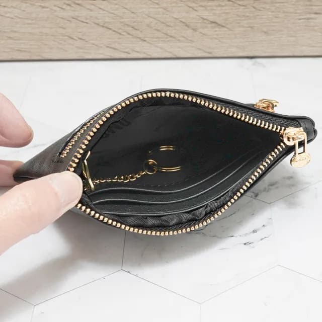 【OMC】雙11 真皮 簡單生活軟牛皮卡片鑰匙零錢包4024(真皮包包 9色任選)