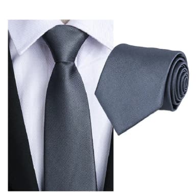 【服裝儀容】韓系質感絲質男士手打領帶8cm(領結 商務 結婚 新郎 西裝配件 男性 素色 黑灰色 送禮 禮物)