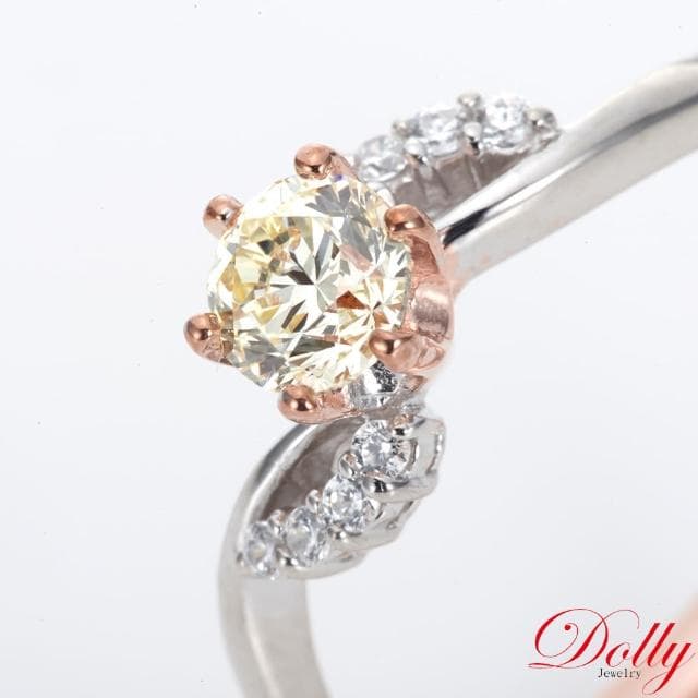 【DOLLY】0.30克拉 求婚戒完美車工18K金鑽石戒指-045(情人節 交換禮物首選)