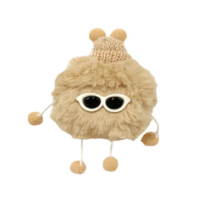 【萌寵小物】毛絨墨鏡怪AirPodsPro耳機殼(可愛造型 1代/2代 保護殼 無線藍牙 防摔殼 apple可 生日禮物)