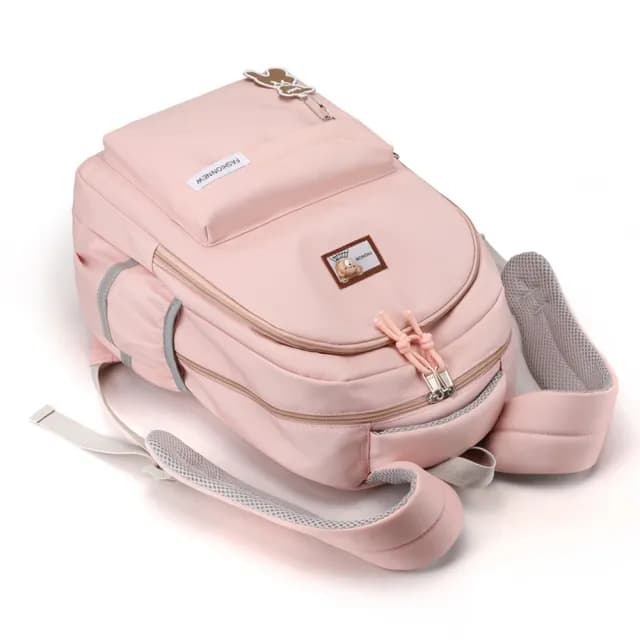 【Biuro】學院風減壓護脊雙肩背包 大容量國中國小學生書包 輕量透氣書包 後背包/雙肩包(開學必備 交換禮物)