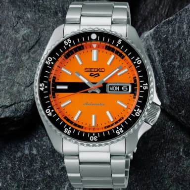 【SEIKO 精工】5 Sports 系列 55周年現代詮釋版 機械腕錶 母親節 禮物 推薦(SRPK11K1/4R36-13V0L)