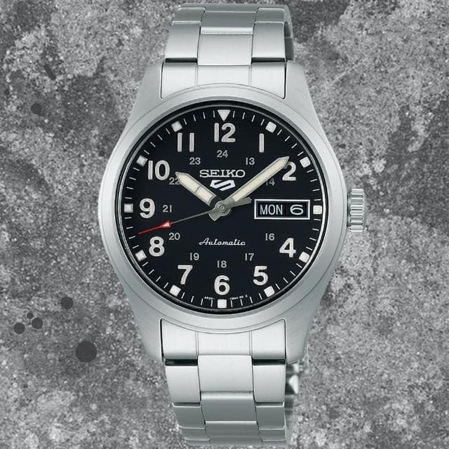 【SEIKO 精工】5 Sports系列 Lineup 復古軍風 機械腕錶 母親節 禮物 推薦(SRPJ81K1/4R36-13P0D)