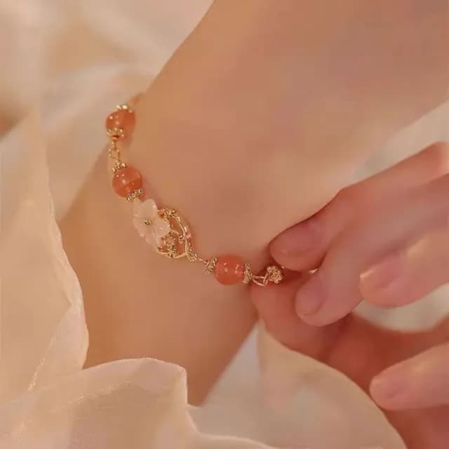 紅袖海棠花手鍊(手鍊手環 情侶情人節生日禮物)