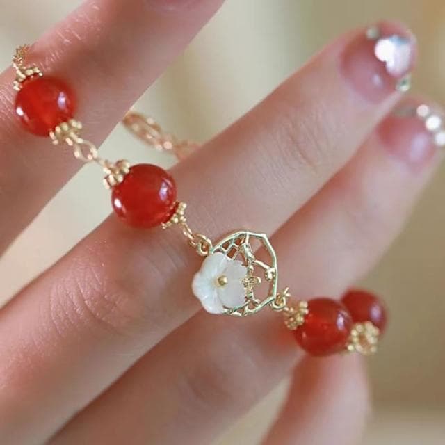 紅袖海棠花手鍊(手鍊手環 情侶情人節生日禮物)