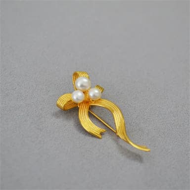 【MoonDy】配飾 別針 禮物 復古胸針 珍珠胸針 蝴蝶結胸針 絲帶別針 造型胸針 金屬胸針 金色胸針