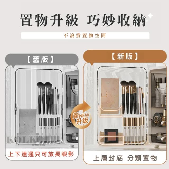 【Clook 鹿客家居】方形化妝品收納盒(保養品收納 收納架 飾品收納 眼影盤收納)