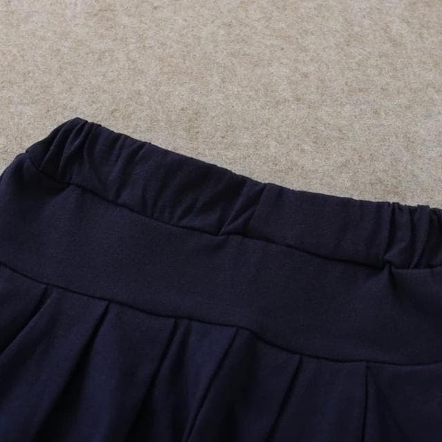 【橘魔法】學院風刺繡勳章棉質百褶裙(內有安全褲 褲裙 短裙 大童 女童 制服 兒童 童裝)