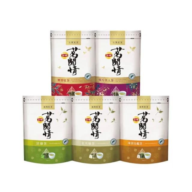 【立頓】茗閒情茶包x1袋(凍頂烏龍/活綠茶/玄米綠茶/蜜香紅茶/東方美人)