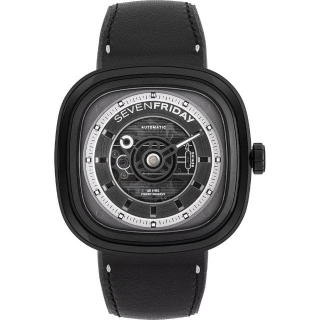 【SEVENFRIDAY】限定發行版超酷黑 T系列機械錶-45mm 送禮 禮物 推薦(T1/04)