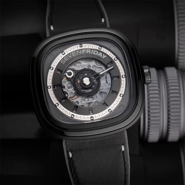 【SEVENFRIDAY】限定發行版超酷黑 T系列機械錶-45mm 送禮 禮物 推薦(T1/04)