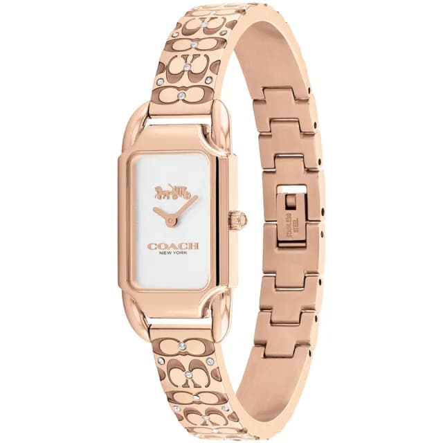 【COACH】Cadie 長方形C字錶帶女錶-17.5 x 28.5mm 禮物 送禮 手錶(CO14504197)