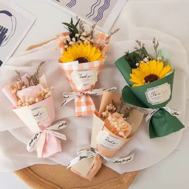 【JEN】香皂花乾燥花巴掌大小花束16*7cm(畢業典禮/節慶/生日禮物/情人節/母親節)