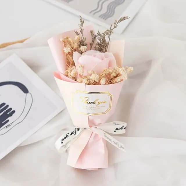 【JEN】香皂花乾燥花巴掌大小花束16*7cm(畢業典禮/節慶/生日禮物/情人節/母親節)