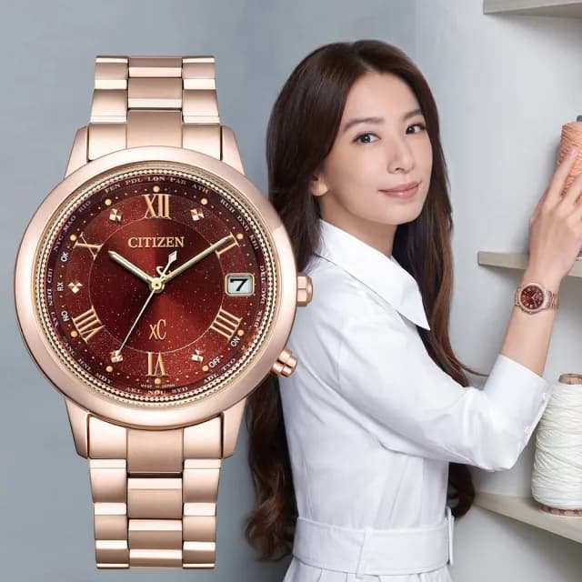 【CITIZEN 星辰】Hebe田馥甄廣告配戴款 光動能鈦金屬電波腕錶 父親節 禮物  送禮 推薦(CB1138-62W)