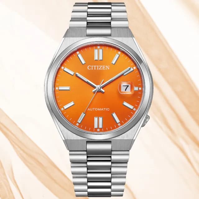 【CITIZEN 星辰】Mechanical系列 限量 時尚撞色 機械腕錶 七夕 情人節 送禮 推薦(NJ0151-88Z)