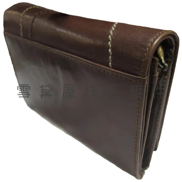 【SNOW.bagshop】情人節禮物 真皮包包  中夾中性復古皮夾暗釦二折式主袋(100%進口牛皮革材質輕巧大方中性款