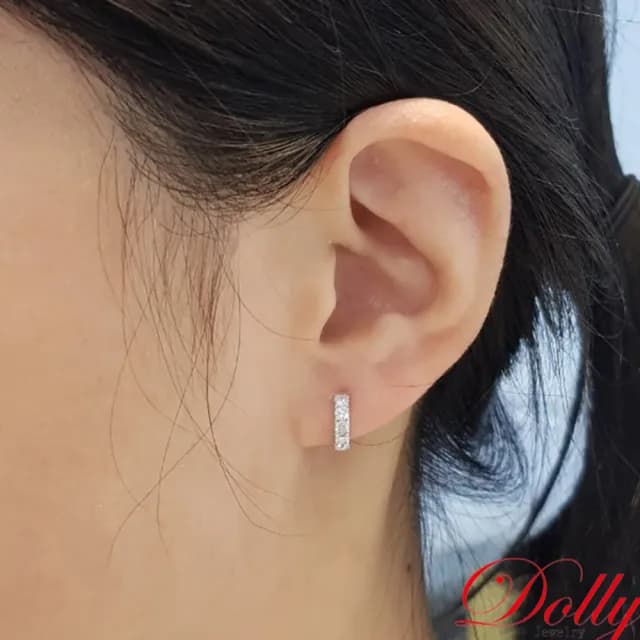 【DOLLY】0.40克拉 天然鑽石 F/VS2 14K金鑽石耳環-002(母親節 長輩送禮 交換禮物首選)