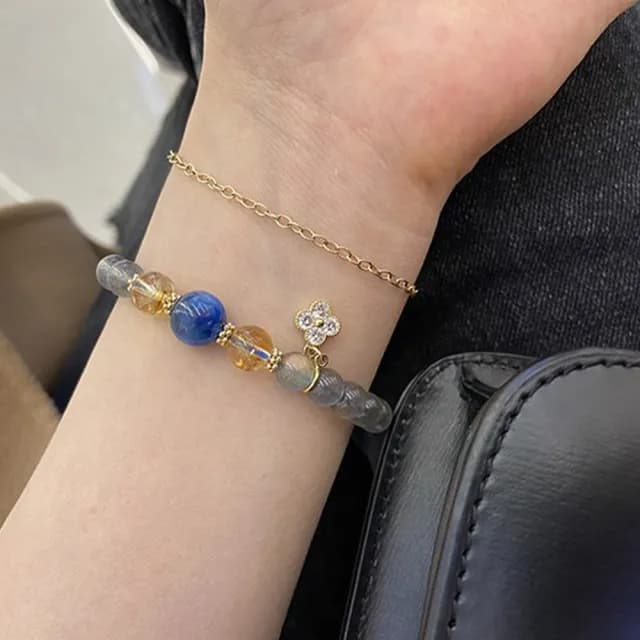 【KT DADA】雙11 包包 月光石手鍊 藍晶石手珠 水晶手鍊 手鍊串珠 手鏈 串珠 手環 招財手鍊 能量