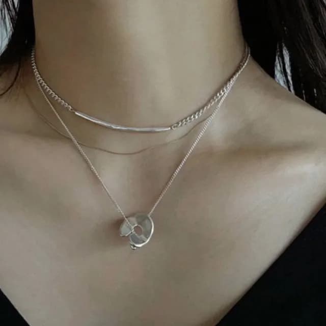 【KT DADA】情人節禮物 包包 韓國項鍊  ins項鍊 閨蜜項鍊 生日禮物 銀項鍊 疊戴項鍊 造型項鍊 不規則項鍊