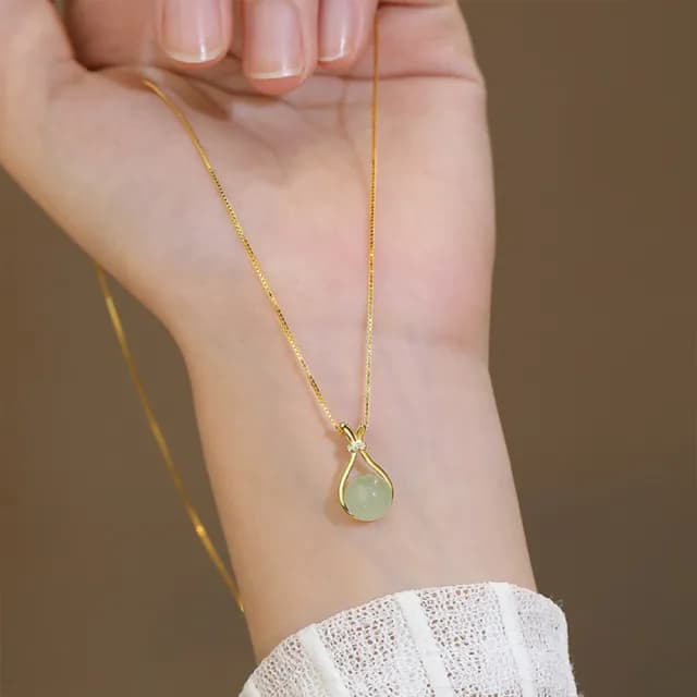 【MoonDy】情人節禮物 包包 女生項鍊 鑽石項鍊 細項鍊 葫蘆項鍊 開運項鍊 金色項鍊 生日禮物 小禮物 送禮
