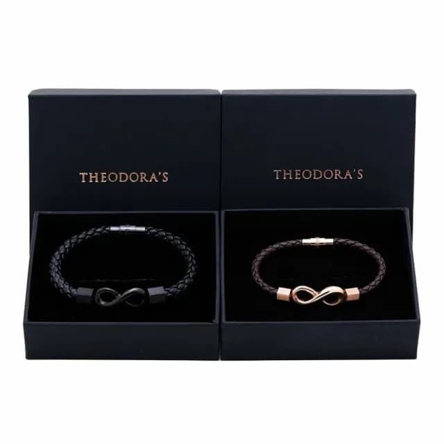 【THEODORA’S 希奧朵拉】可選色｜情侶對飾-無限磁吸真皮手環(情侶手環 情侶飾品 情人節禮物)