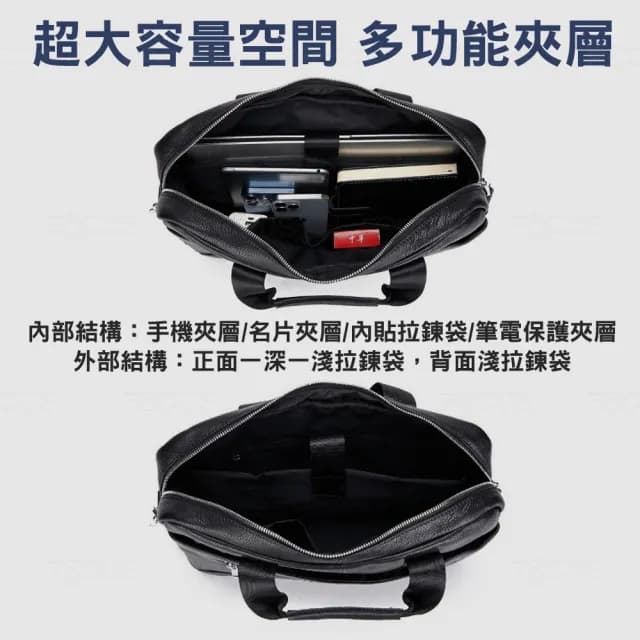 【BAGGLY&CO】父親節禮物 真皮 阿爾比高級商務頭層牛皮男士公事包(真皮包包 電腦包)