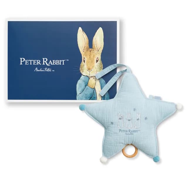 【奇哥】比得兔天絲泡泡紗星星音樂鈴(嬰兒安撫/彌月禮物)