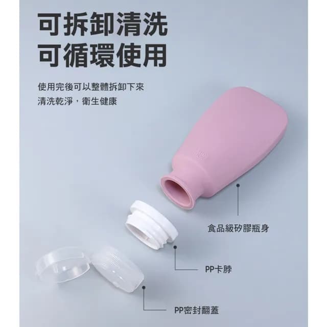 【BeOK】旅行分裝瓶 可擠壓式保養品分裝瓶 60ml(4件組)