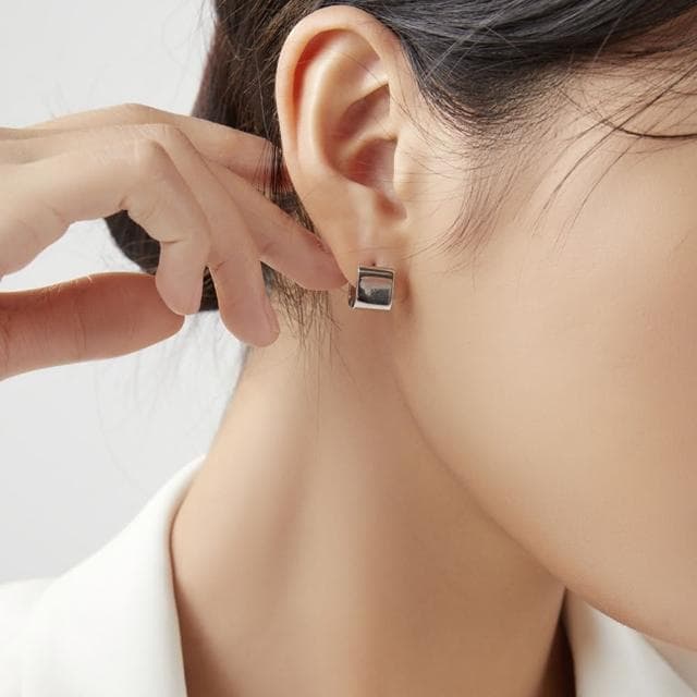 【LEESA】s925純銀耳扣\圈圈耳環\復古女耳扣\小耳扣\小耳朵耳環\易扣耳環\情人節禮物\生日禮物\