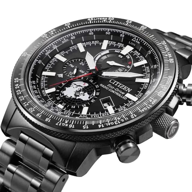 【CITIZEN 星辰】PROMASTER 光動能 航空計算尺 電波對時 男錶 父親節 送禮 推薦(BY3005-56G)