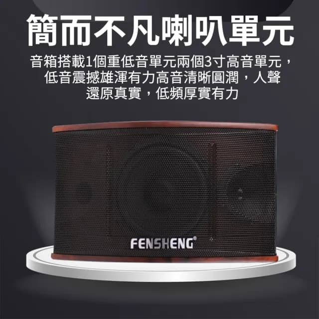 【FENSHENG奮聲】家用音響 8吋高質量音響 商用音響(卡拉OK音響 8吋音響一對 藍牙音響 演出音響)