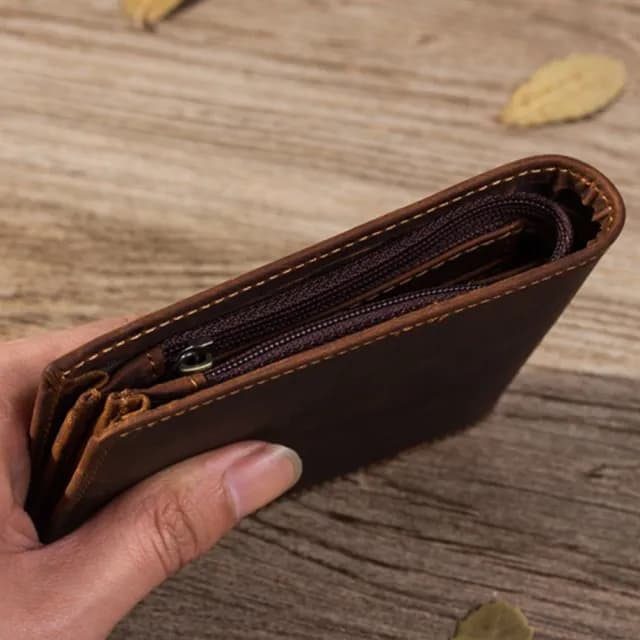 【LEESA】雙11 錢包\皮夾\男生錢包\復古錢包\牛皮錢包\二折錢包\短