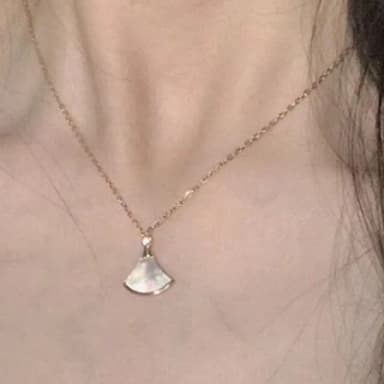 【MoonDy】項鍊 珍珠貝殼項鍊 銀飾品 韓國飾品 結婚禮物 純銀項鍊 造型珍珠項鍊 新娘飾品 情人節禮物