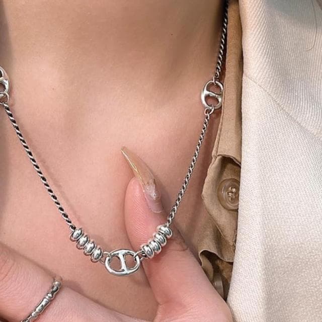 【LEEHER】女生/s925純銀項鍊/復古項鍊/個性項鍊/歐美項鍊/抗過敏項鍊/不掉色項鍊/小禮物/女友