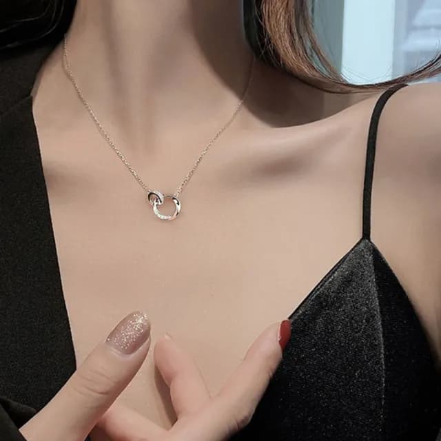 【LEEHER】項鍊/鑽石項鍊/銀飾項鍊/銀飾/純銀項鍊/銀鍊/925純銀/沙金項鍊/女生項鍊/生日禮物/歐