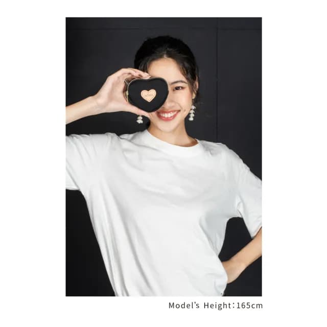 【satana】雙11限定★Soldier 趣淘愛心零錢包(亮黑色)