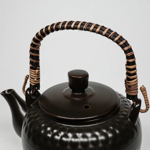 【福介商店】日本陶壺 萬古燒 達摩超耐熱 陶壺1.2L(煮水 泡茶 茶具 煎藥壺)
