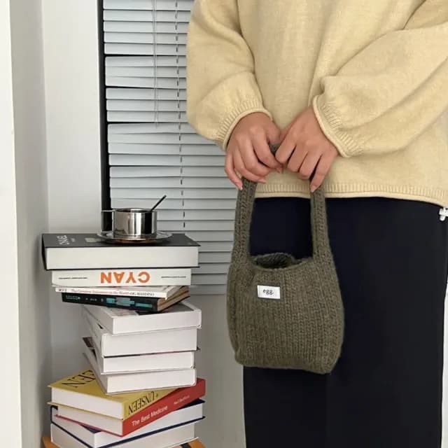 【巴黎精品】情人節禮物 現貨+預購 手提包編織肩背包(毛線針織可愛小巧女包包10色a1fp40)
