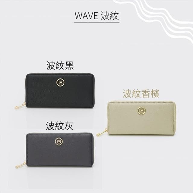 【BESIDE-U】防潑水RFID防盜刷拉鍊長夾(招財/禮物/開運)