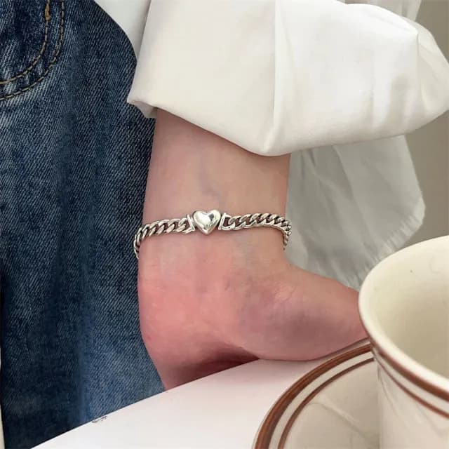 【LEEHER】情人節禮物 七夕 手鏈 女朋友生日禮物 手鏈女 女生飾品 正韓飾品 手鍊女 手飾 銀手鍊 飾品配件