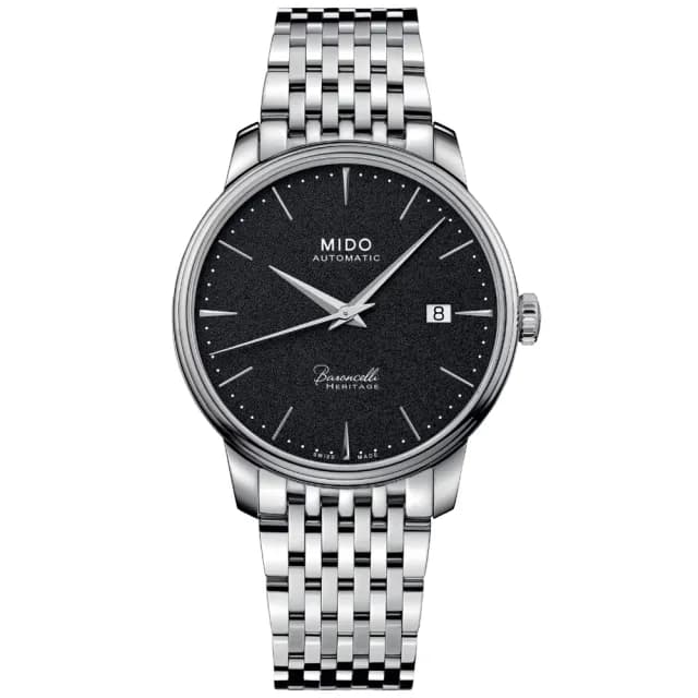 【MIDO 美度 官方授權】BARONCELLI 永恆系列 72小時動力儲存機械錶-39mm 情人節 禮物(M0274071105100)