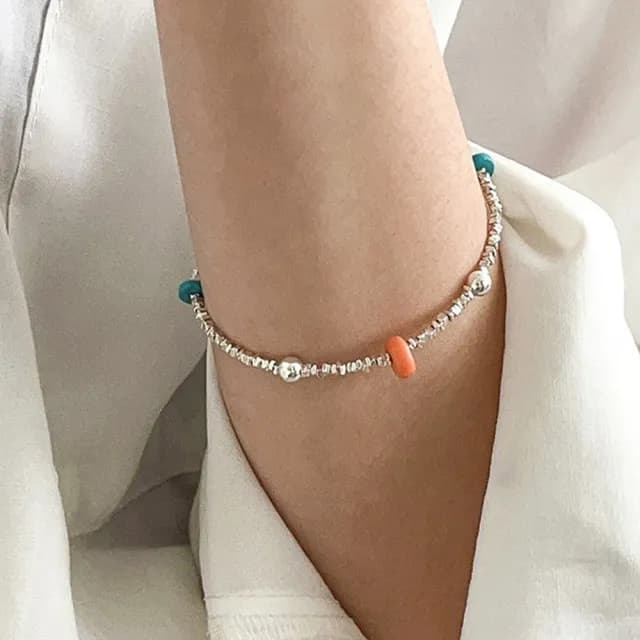 【MoonDy】雙11 包包 碎銀手鍊 銀手鍊  氣質手鏈 不規則手鍊 韓國手鍊 手串 日系手鍊 串珠手鍊