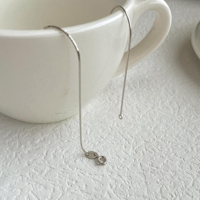 【LEEHER】細項鍊/疊戴項鍊/銀飾/飾品/經典項鍊/蛇骨鍊/韓國項鍊/女生生日禮物/送禮/純銀項鍊/配鍊