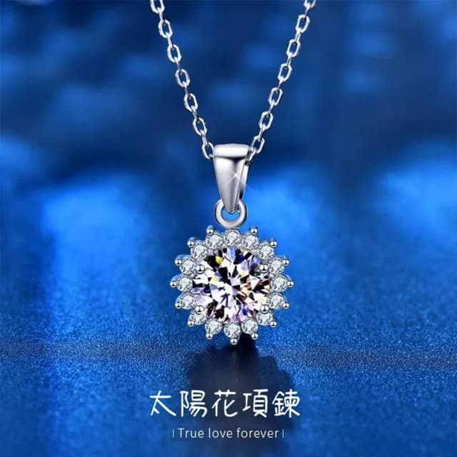 【LEEHER】造型項鍊女友禮物/花朵項鍊/短鍊/生日禮物/鋯石項鍊/太陽花項鍊/情人節禮物/向日葵項