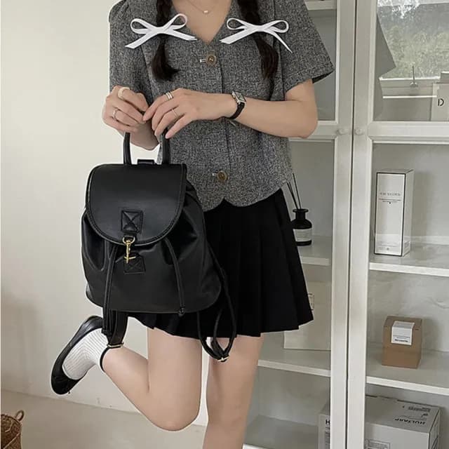 【MoonDy】情人節禮物 包包 後背包 大容量後背包 水桶包 抽繩包韓國背包 可愛包包 ins包包 黑色包包 大學生