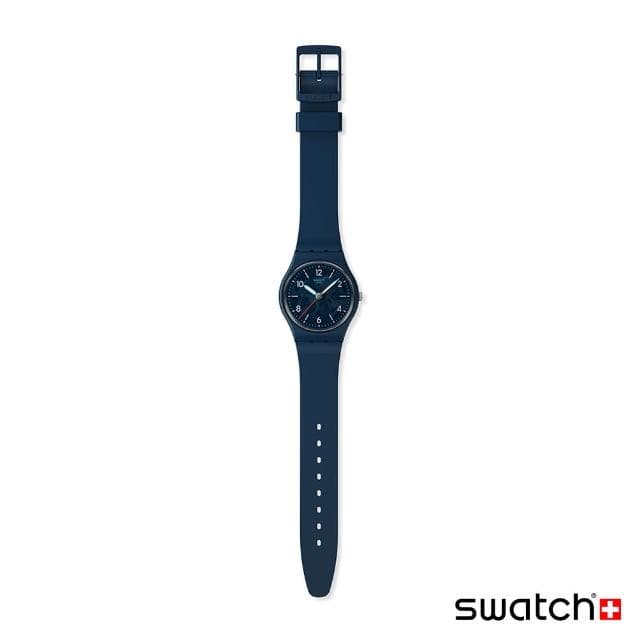 【SWATCH】Gent 原創系列手錶 TIME TO TEAL 沉穩藍 男錶 女錶 手錶 瑞士錶 錶(34mm)