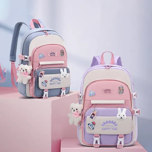 【Janyo】韓版輕量護脊書包 國小學生後背包 兒童減負雙肩背包 交換禮物